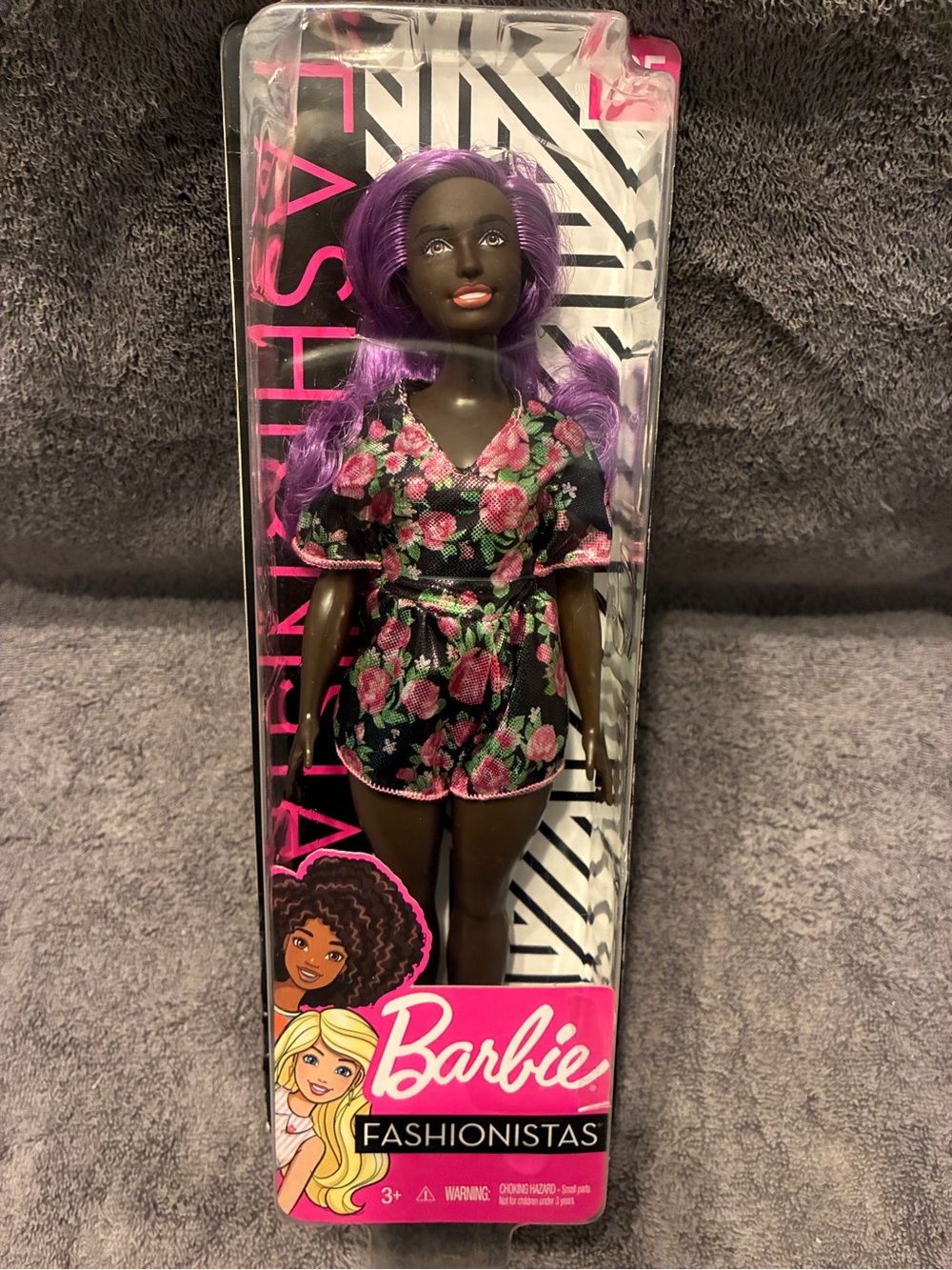 Barbie Fashionistas Doll — Black, Purple, Pink & Green
